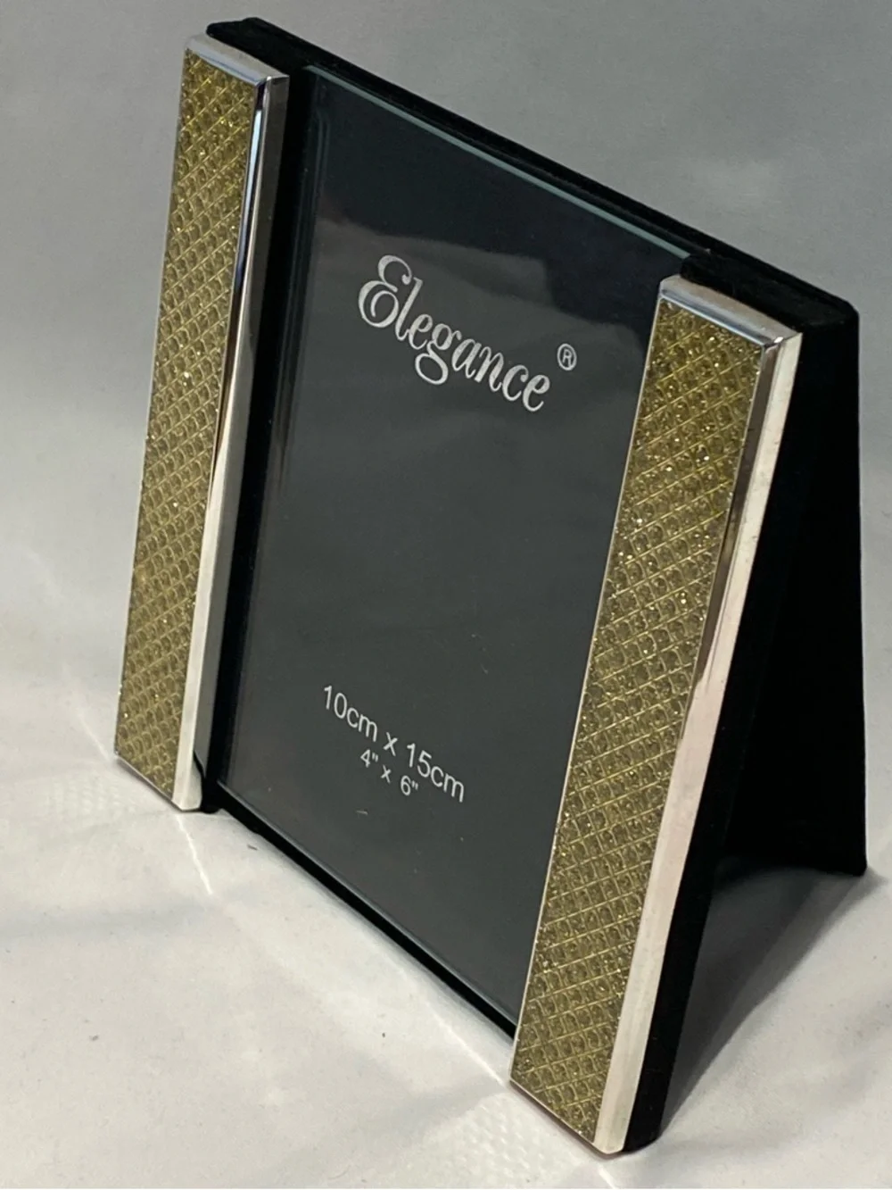 Elegance Gold and Silver Sparkly Photo Frame, 4
